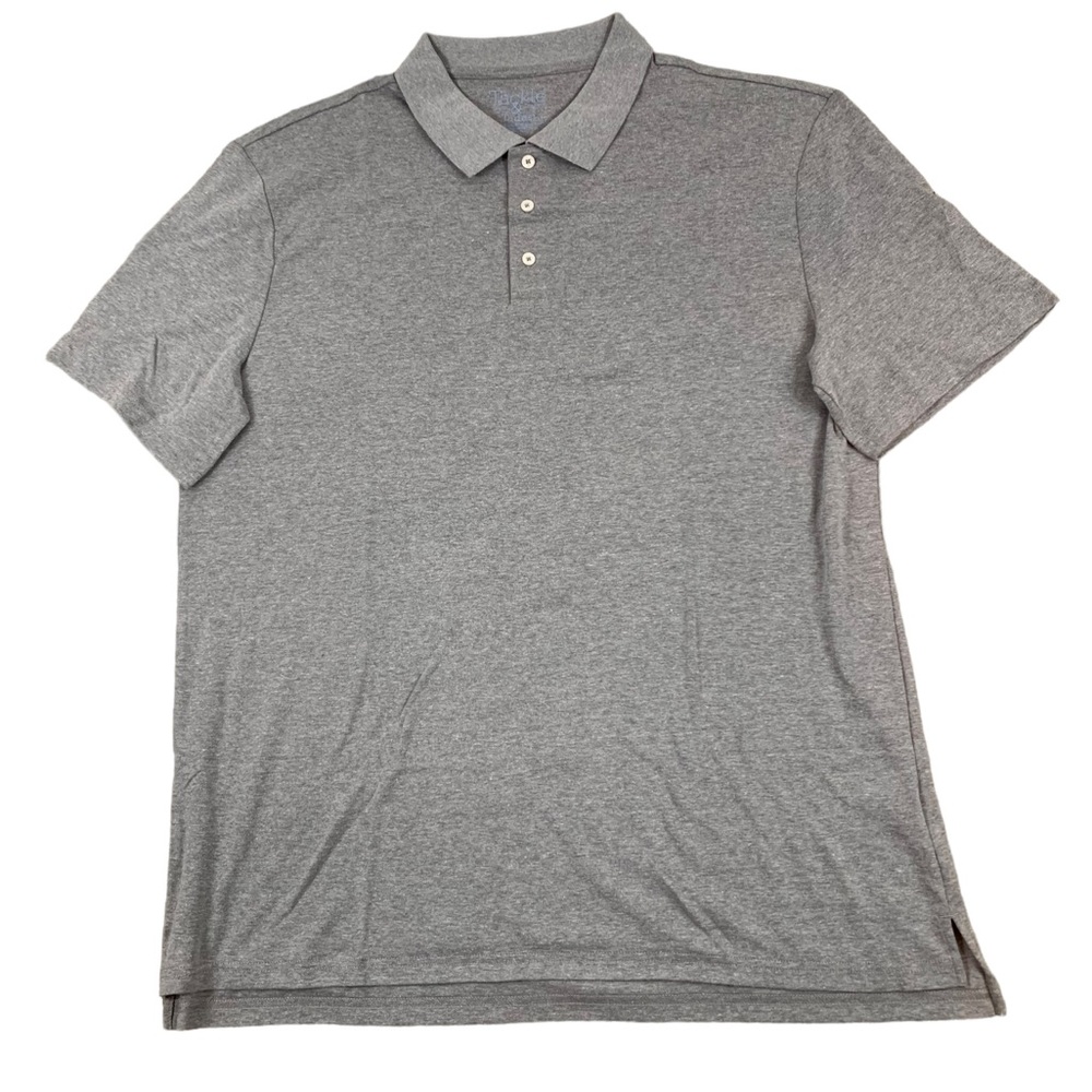 ❤️ NWT Grey Collared Polo Shirt Tackle & Tides  The Anytime Polo Size XL